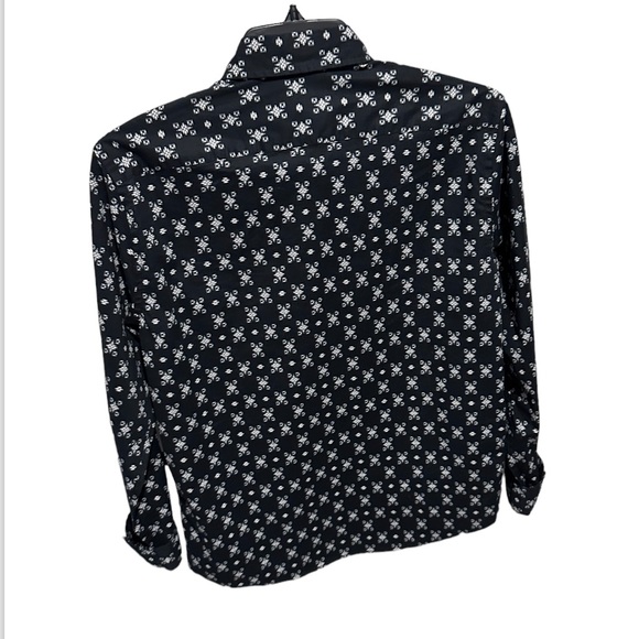 Express Men’s Button Up Black and White Shirt - Picture 2 of 3